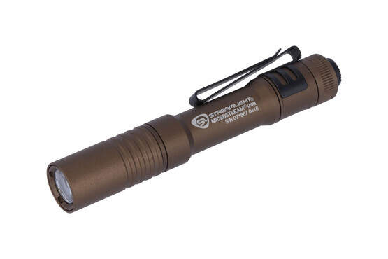 Streamlight MicroStream USB rechargeabe 250 lumen penlight for EDC with Coyote anodized finish.